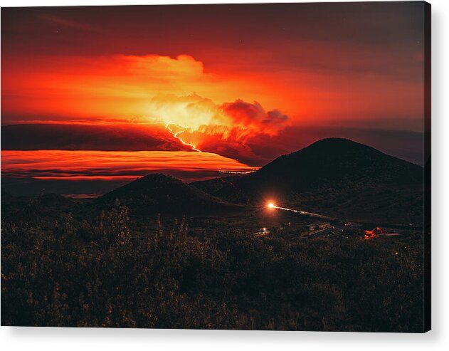 Mauna Loa from Mauna Kea - Acrylic Print