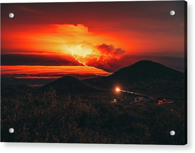 Mauna Loa from Mauna Kea - Acrylic Print