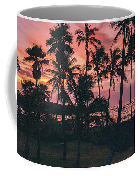 Palm tree sunrise - Mug